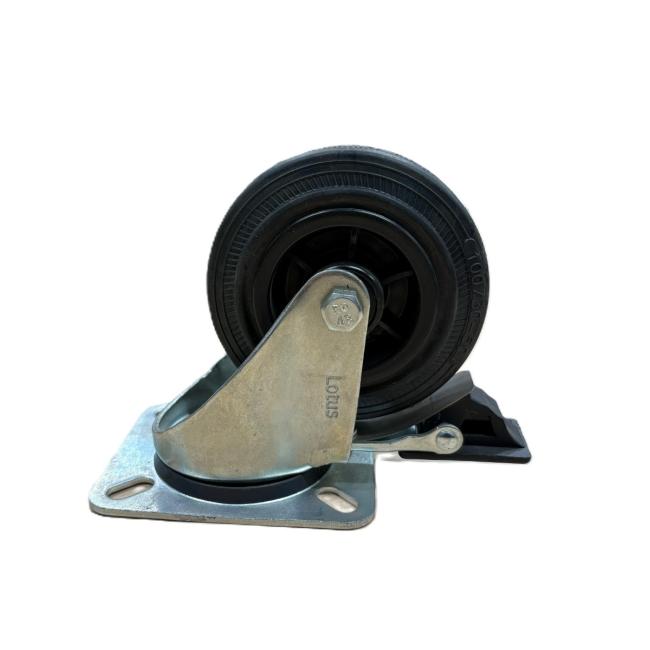 Zwenkwiel met rem 100mm