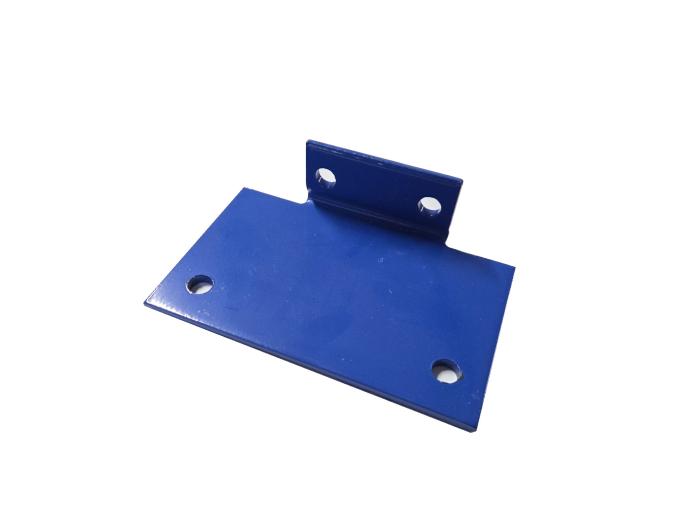 Voetplaat 175x105x6/50mm, kleur: blauw, excl. bouten en moer