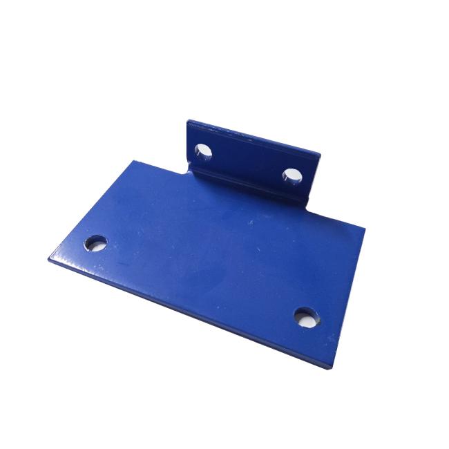 Voetplaat 175x105x6/50mm, kleur: blauw, excl. bouten en moer