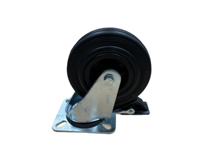 Zwenkwiel met rem 125mm