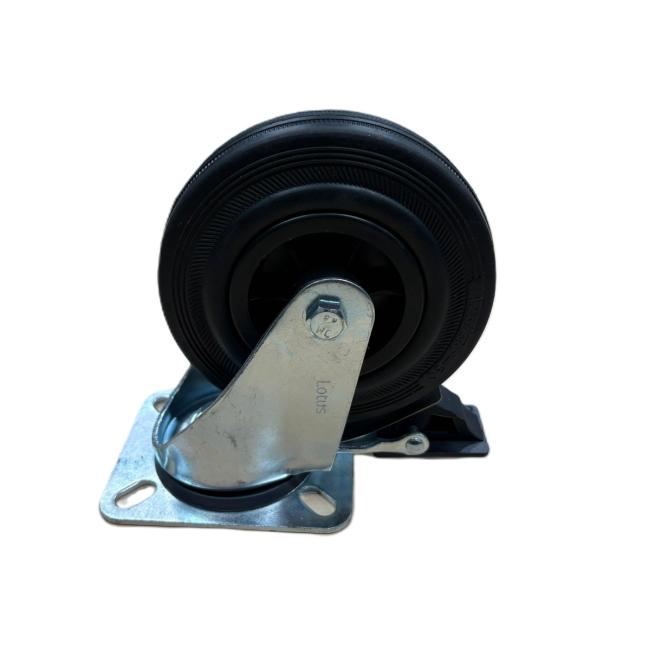 Zwenkwiel met rem 125mm