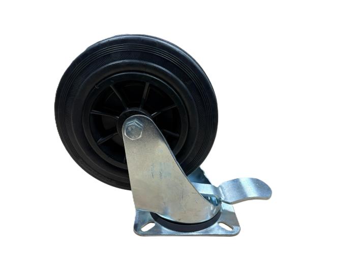 Zwenkwiel met rem 200mm