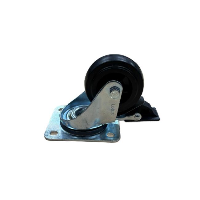 Zwenkwiel met rem 80mm