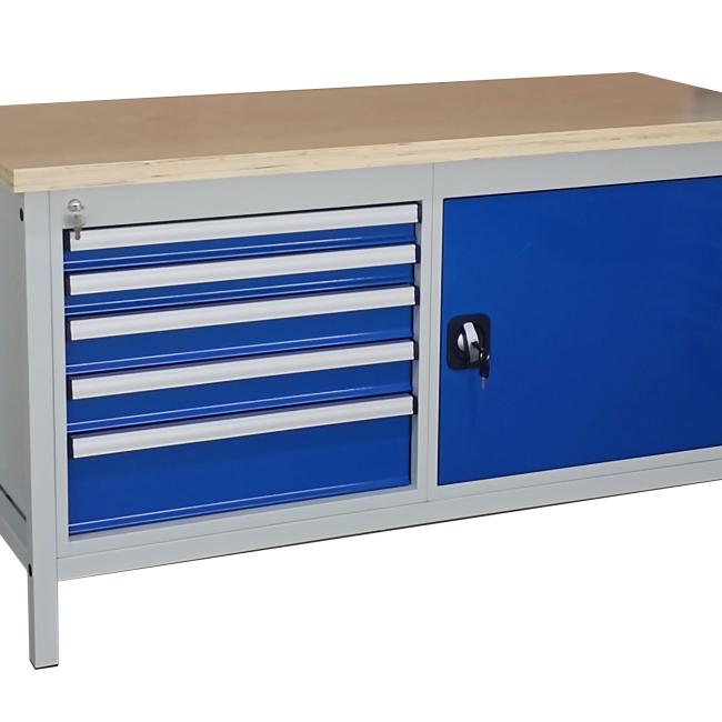 HMS WERKBANK 1500x600x920 (LxDxH) MET LADEKAST + KAST