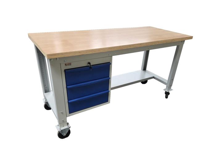 Verrijdbare Werkbank 172,5x75cm met ladeblok